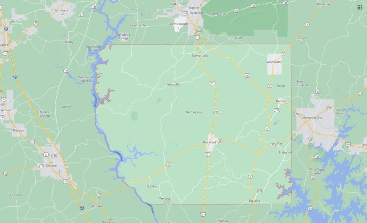 All Cities in Coosa County, Alabama