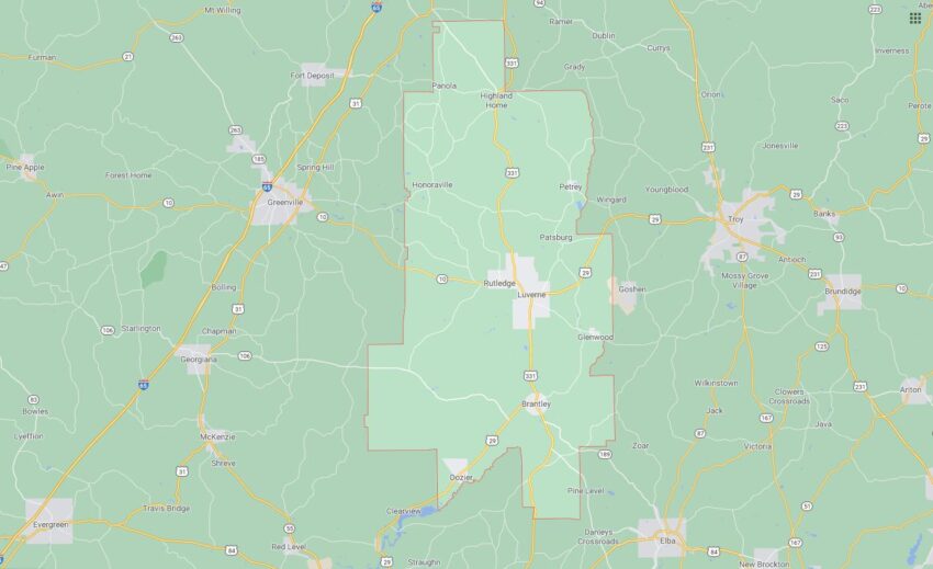 Cities and Towns in Crenshaw County, Alabama