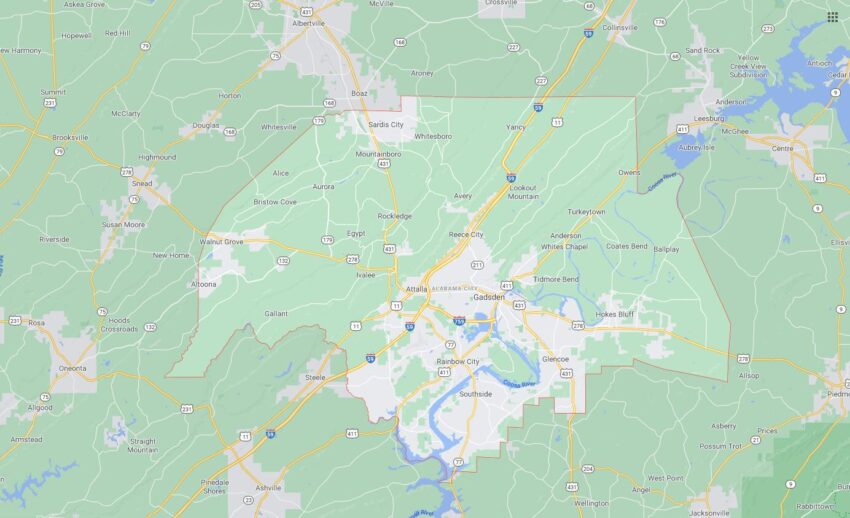 Cities and Towns in Etowah County, Alabama