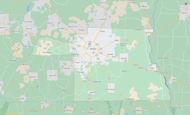 All Cities in Houston County, Alabama