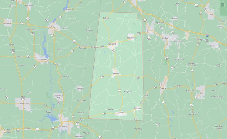 All Cities in Lamar County, Alabama