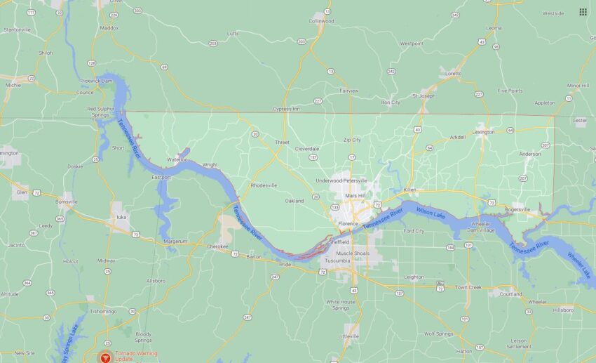 Cities and Towns in Lauderdale County, Alabama
