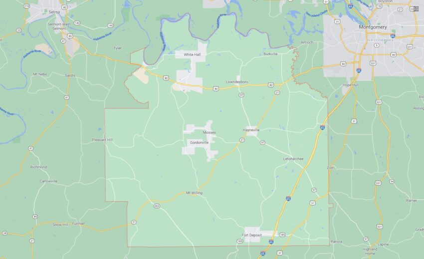 Cities and Towns in Lowndes County, Alabama