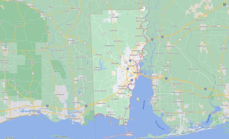 All Cities in Mobile County, Alabama