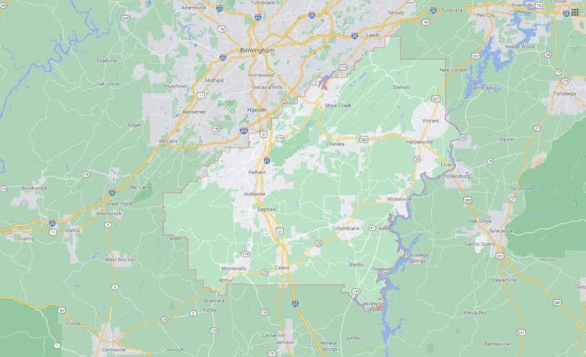 Cities and Towns in Shelby County, Alabama