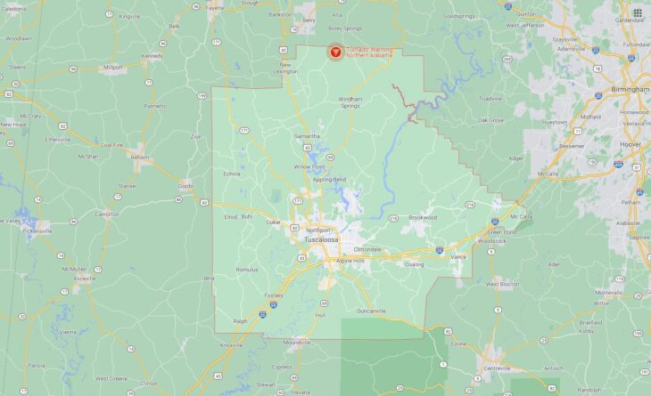 All Cities in Tuscaloosa County, Alabama