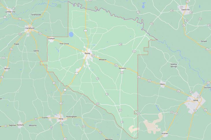 Map of Cities in Appling County, GA