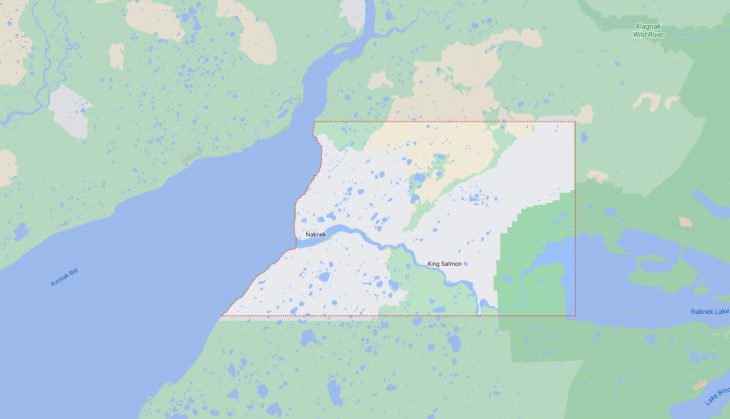 Map of Cities in Bristol Bay Borough, AK