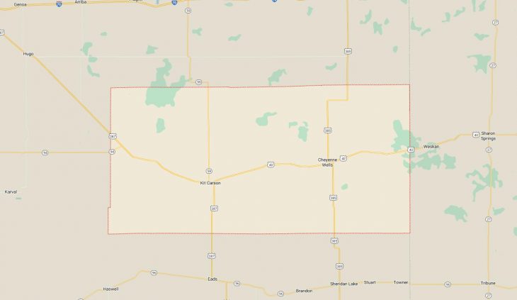 Map of Cities in Cheyenne County, CO