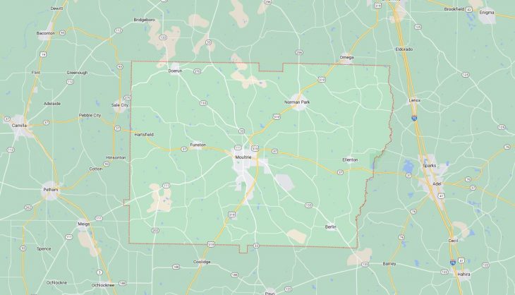 Map of Cities in Colquitt County, GA
