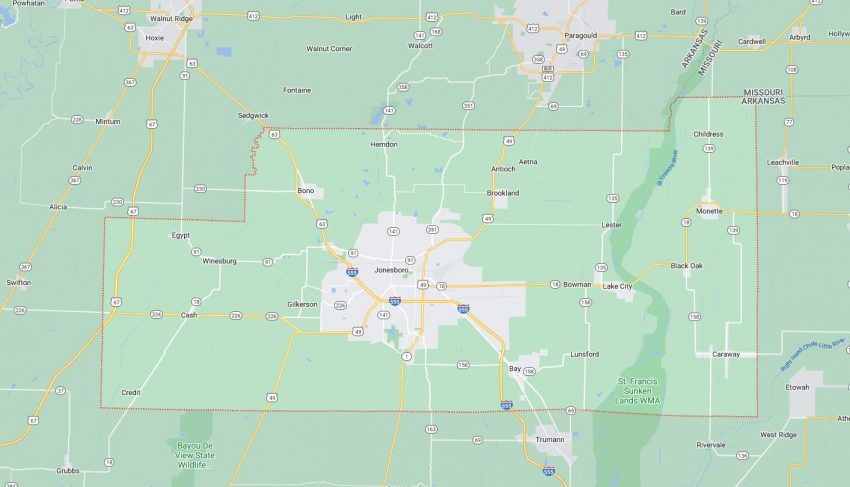 Cities and Towns in Craighead County, Arkansas – Countryaah.com