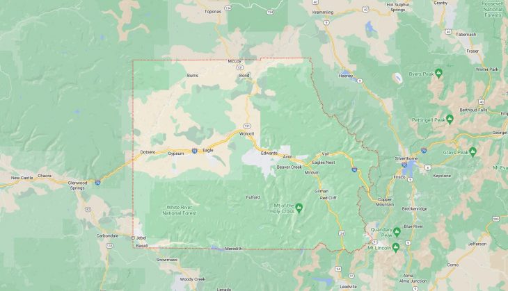 Map of Cities in Eagle County, CO