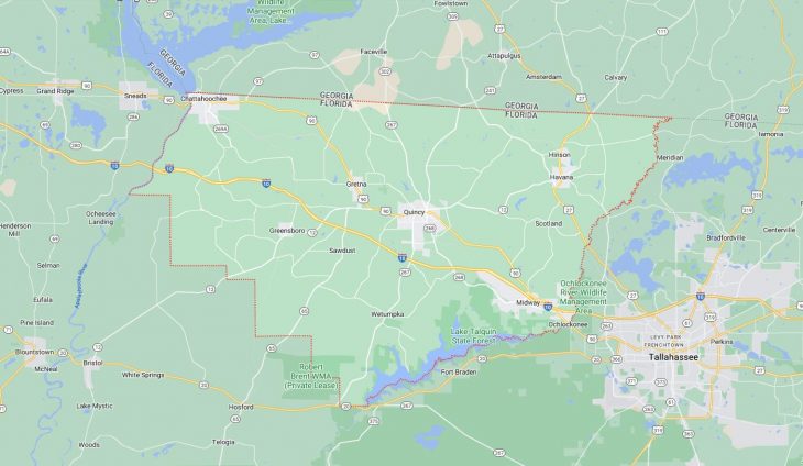 Map of Cities in Gadsden County, FL