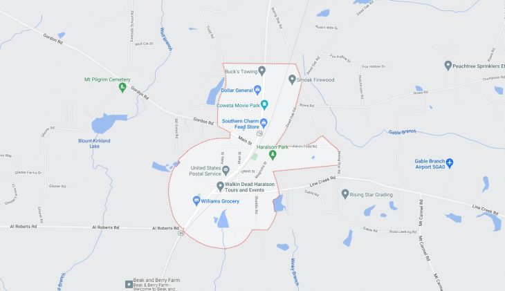 Map of Cities in Haralson County, GA