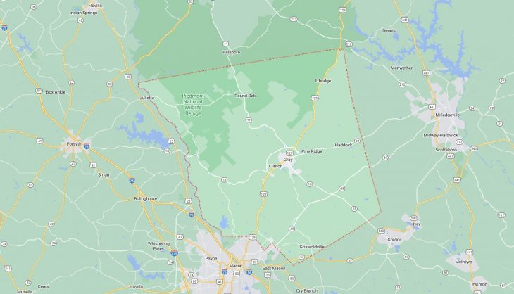 Map of Cities in Jones County, GA
