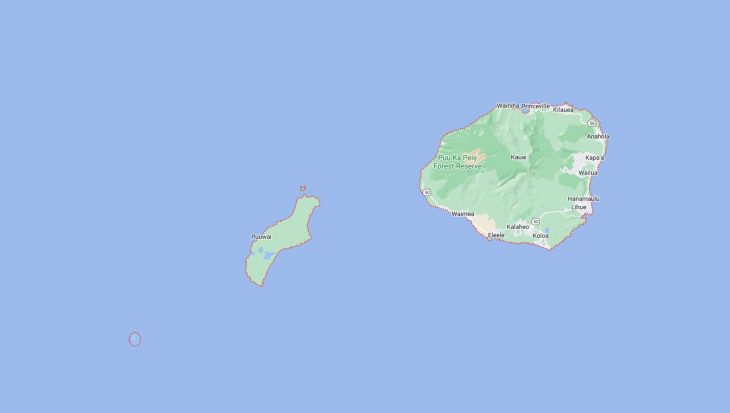 Map of Cities in Kauai County, HI