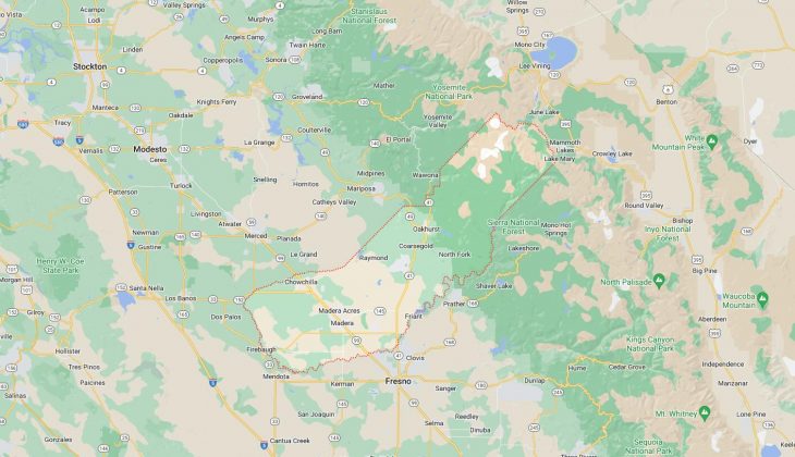 Map of Cities in Madera County, CA