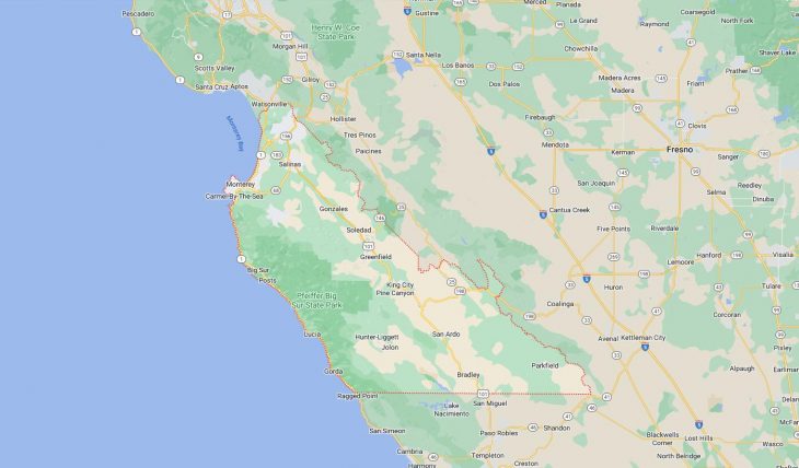 Map of Cities in Monterey County, CA