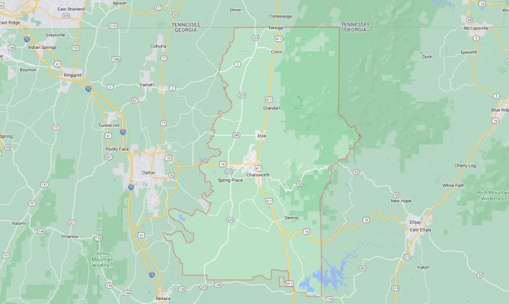 Map of Cities in Murray County, GA