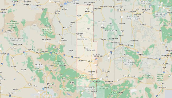 Map of Cities in Navajo County, AZ