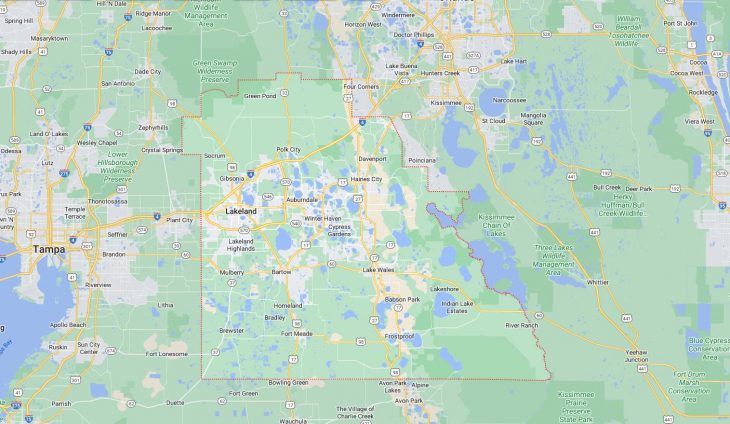 Map of Cities in Polk County, FL
