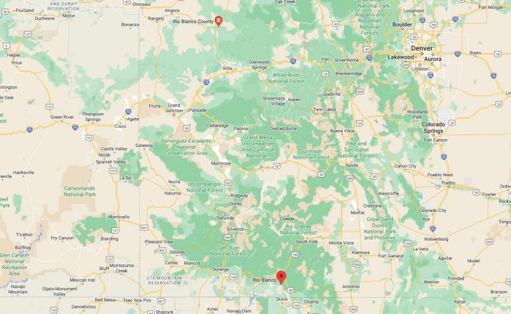 Map of Cities in Rio Blanco County, CO