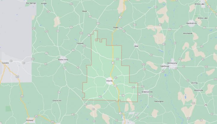 Map of Cities in Schley County, GA