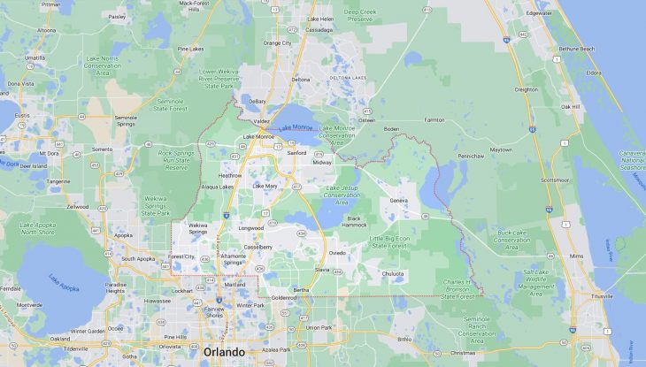 Map of Cities in Seminole County, FL