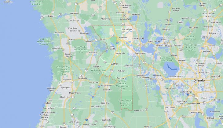Map of Cities in Sumter County, FL