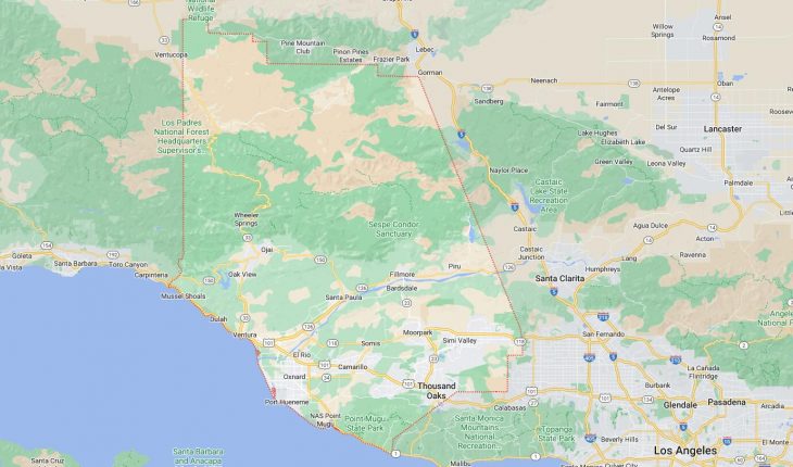 Map of Cities in Ventura County, CA